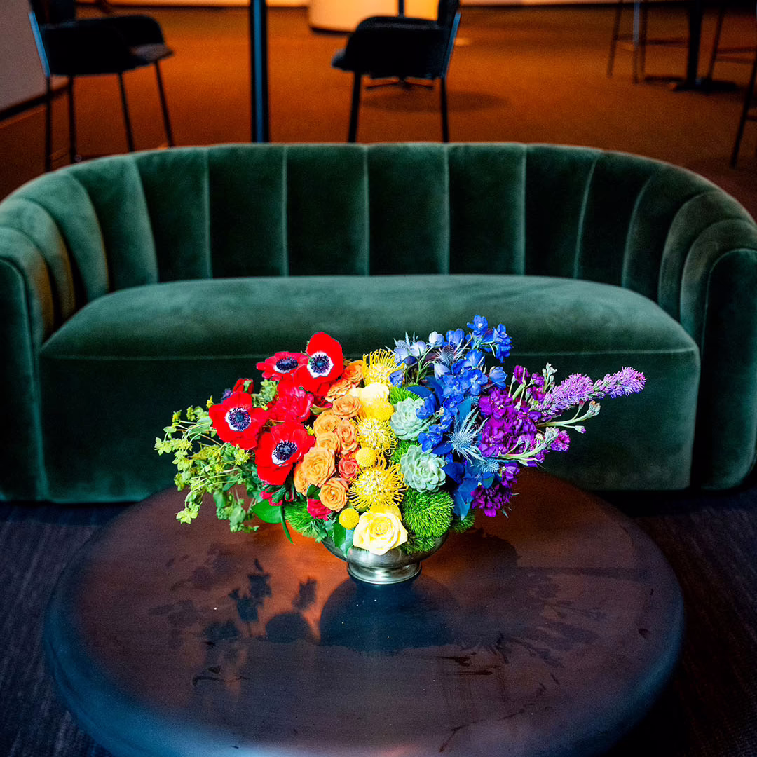 Corporate event flowers designed for entertainment premiere in Las Vegas
